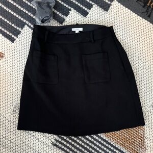 Loft short skirt in black new with tags. Pockets and belt.